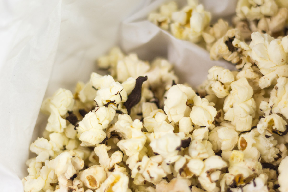 Schoko Popcorn selber machen DIY Hochzeit Candybar