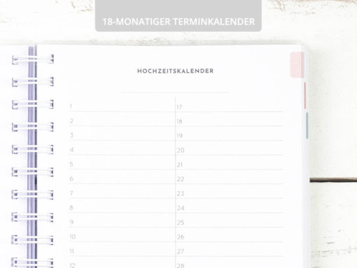mein hochzeitsplaner terminkalender
