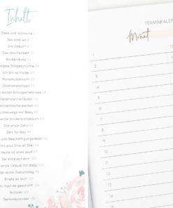 Mein erstes Jahr als Mama Inhaltsverzeichnis und Terminkalender