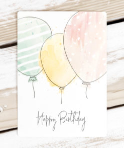 Geburtstagskarte Luftballon