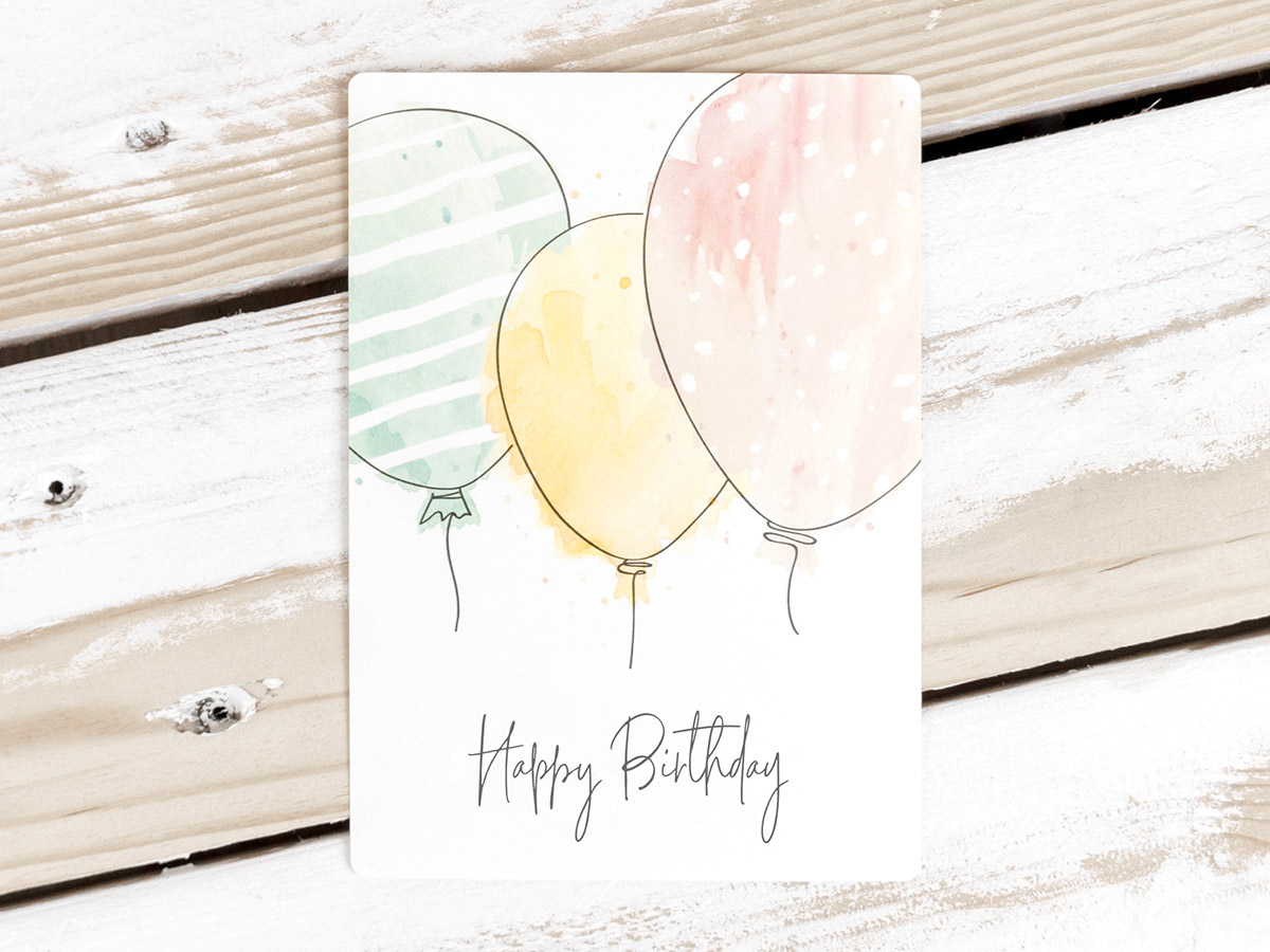 Geburtstagskarte Luftballon