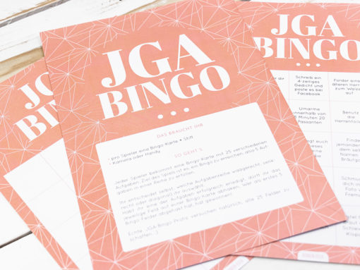 JGA Planer mit Junggesellinnenabschied Ideen JGA Bingo